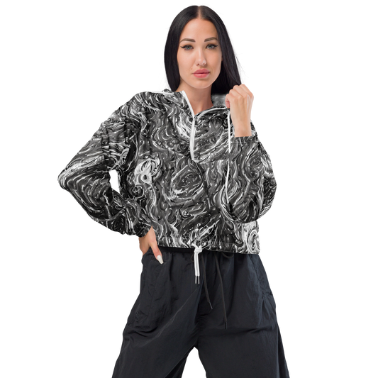 Women's Cropped Windbreaker - Nebulous Night