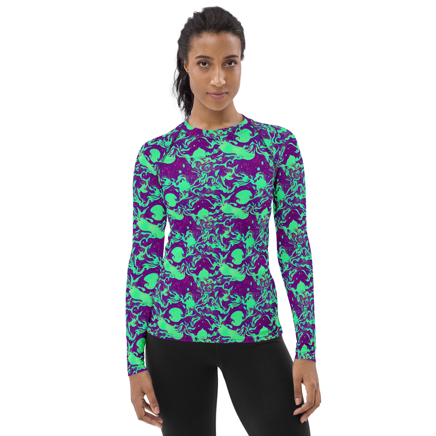 Women's Rash Guard - Alien Ripples