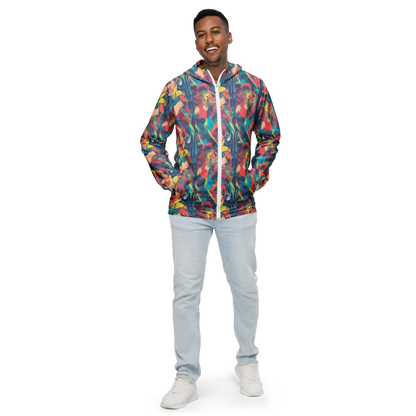 Men's Windbreaker - Neon Aurora