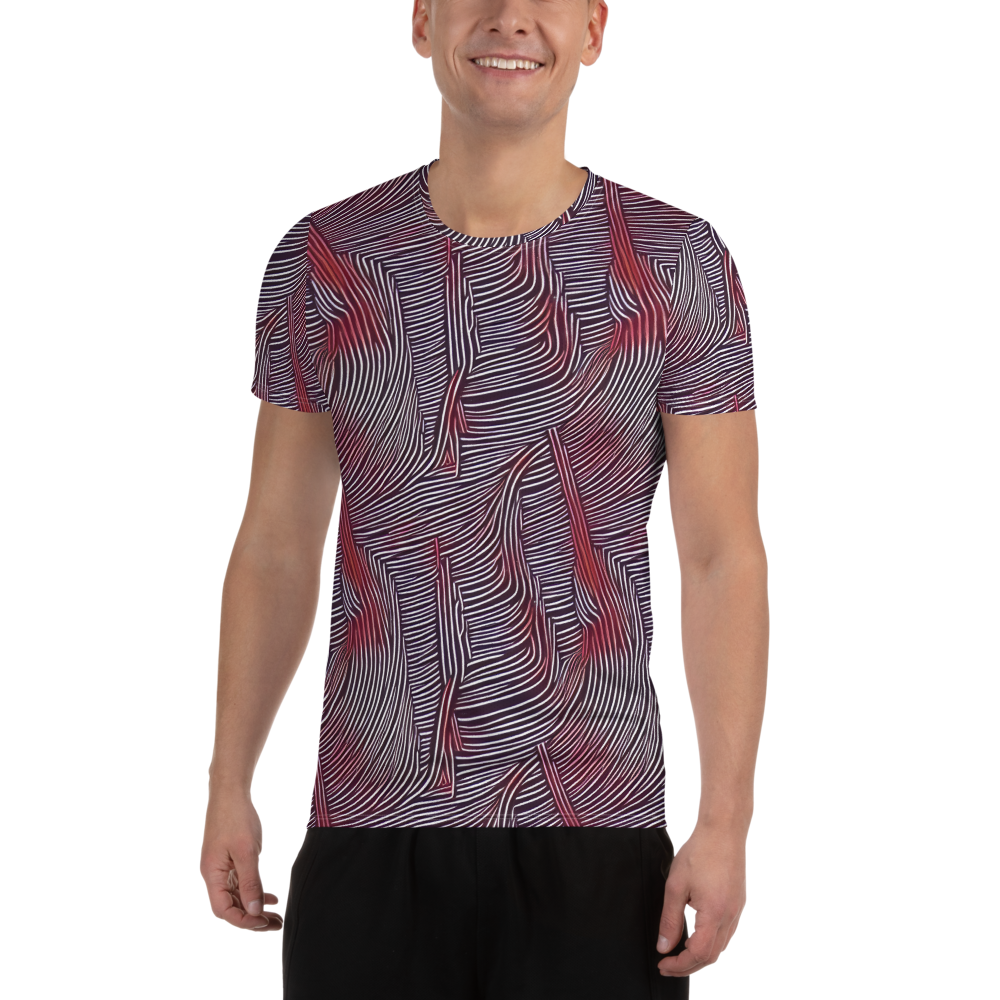 Men's Athletic T-Shirt - Nebula Waves