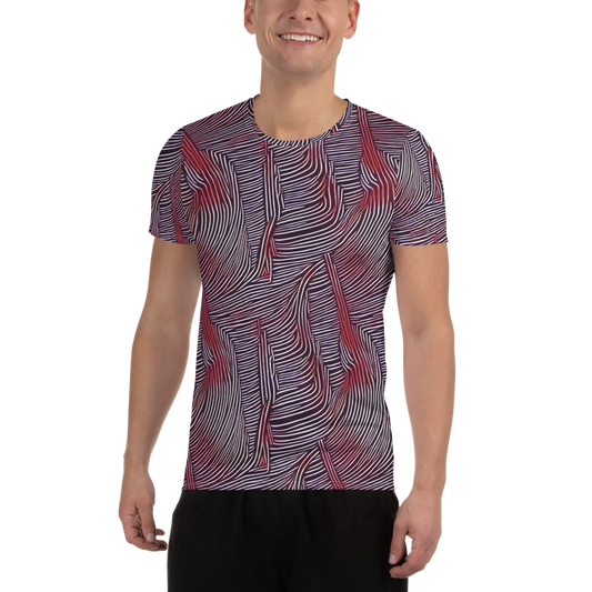 Men's Athletic T-Shirt - Nebula Waves