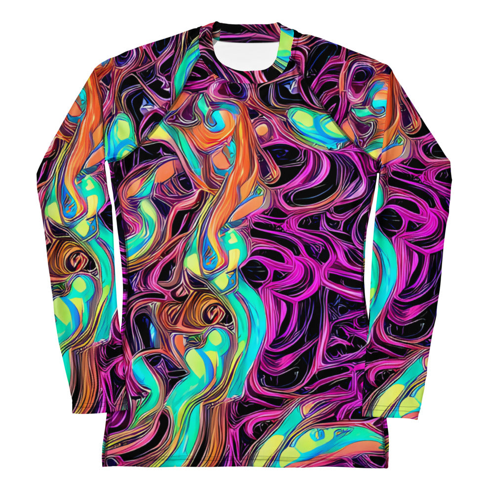 Women's Rash Guard - Neon Drizzle