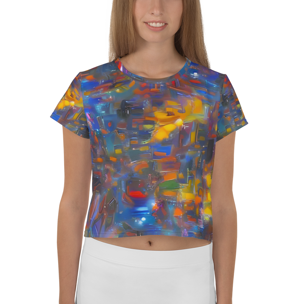 Women's Crop Tee - Abstract Conflux