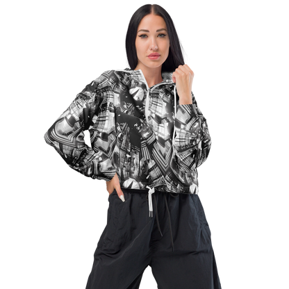 Women's Cropped Windbreaker - Silent Reflection