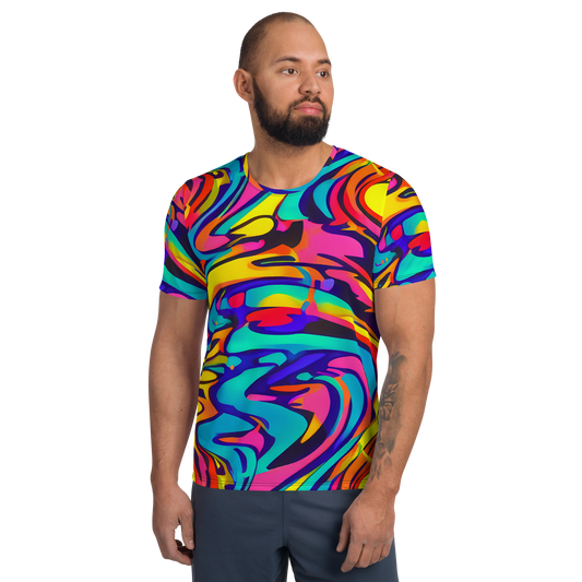 Men's Athletic T-Shirt - Electric Ecstasy