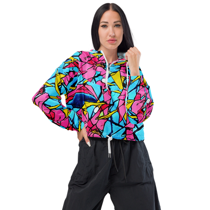 Women's Cropped Windbreaker - Barbier Bloom