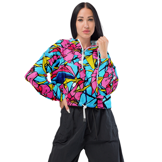 Women's Cropped Windbreaker - Barbier Bloom