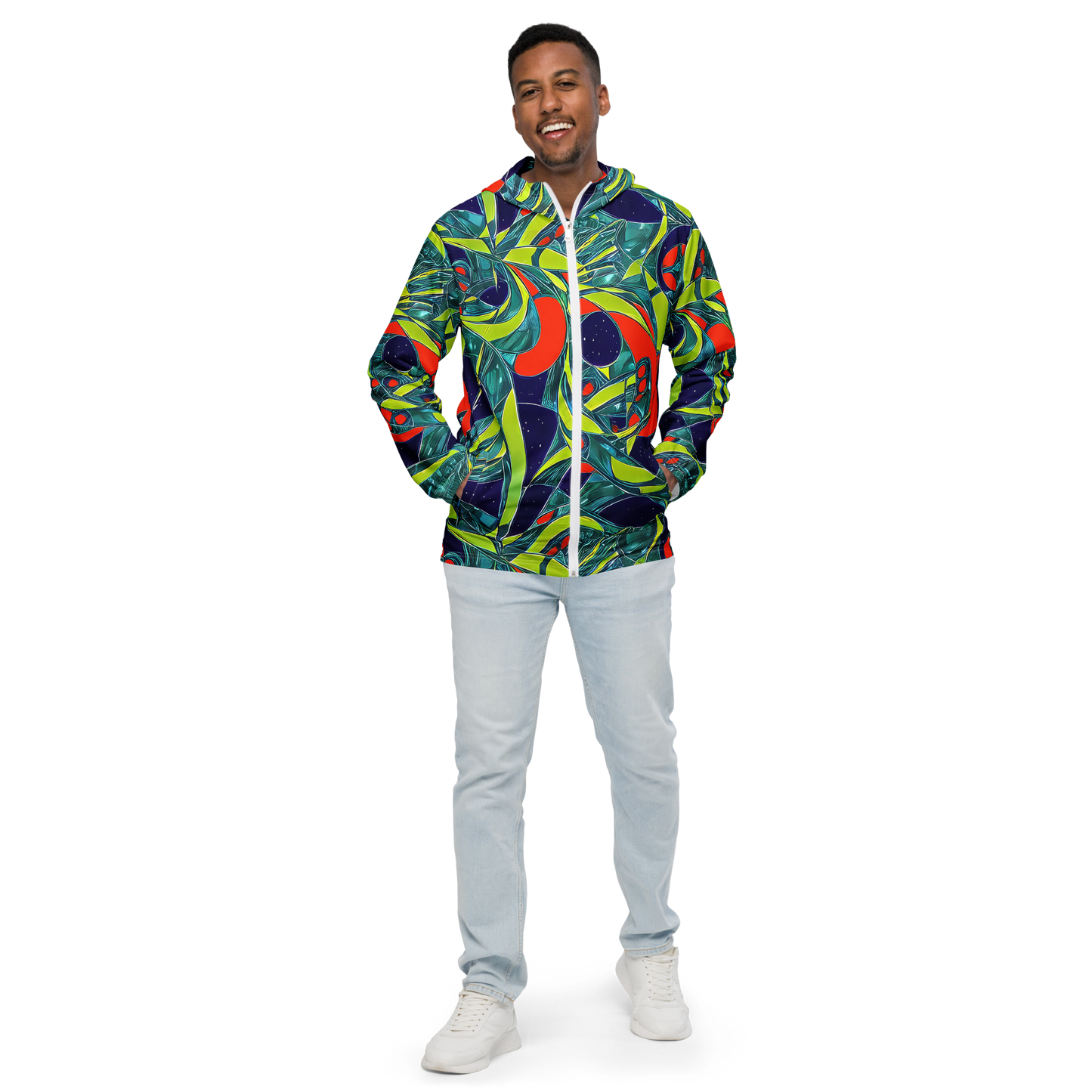 Men's Windbreaker - Harmonic Mirage