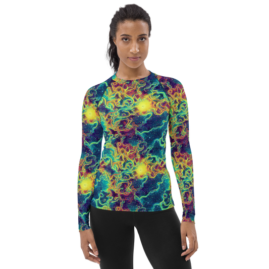 Women's Rash Guard - Echoed Pulses