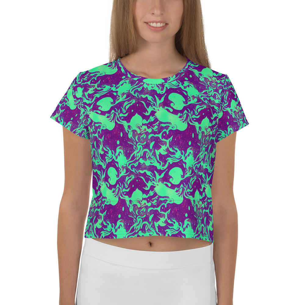 Women's Crop Tee - Alien Ripples