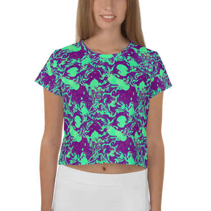 Women's Crop Tee - Alien Ripples