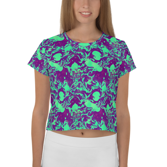 Women's Crop Tee - Alien Ripples