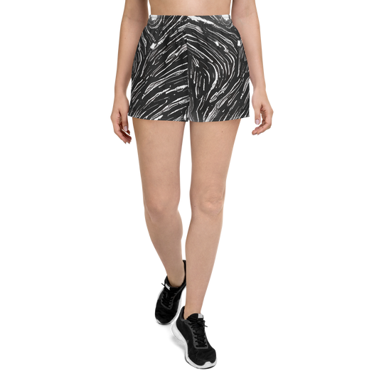 Women’s Athletic Shorts - Silver Swirl