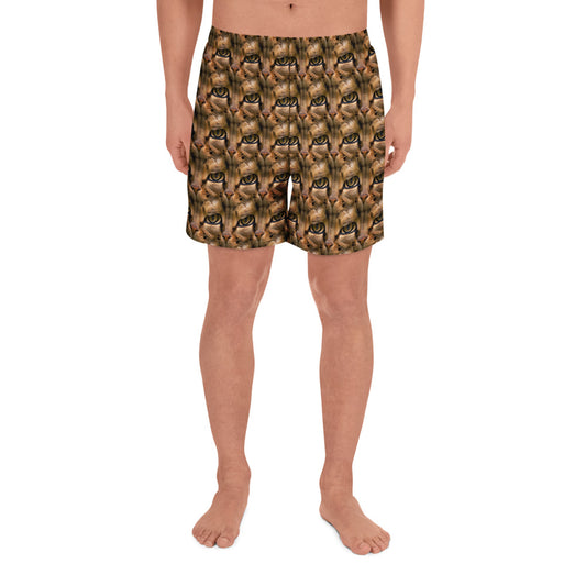Athletic Long Shorts - Feline Whisper