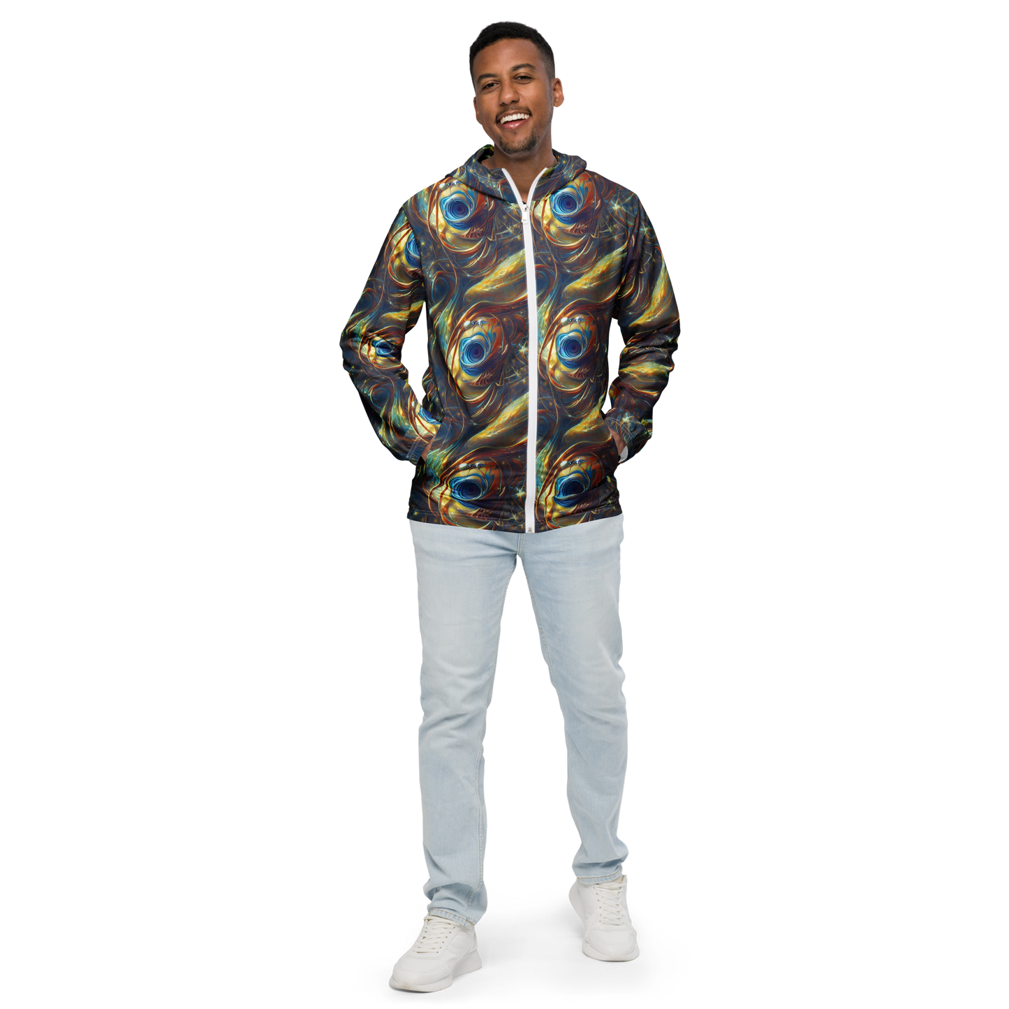 Men's Windbreaker - Celestial Vortex