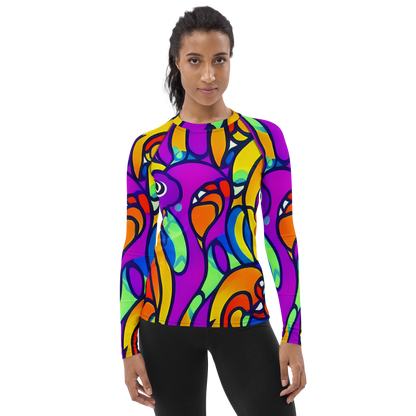 Women's Rash Guard - Kaleido Fish