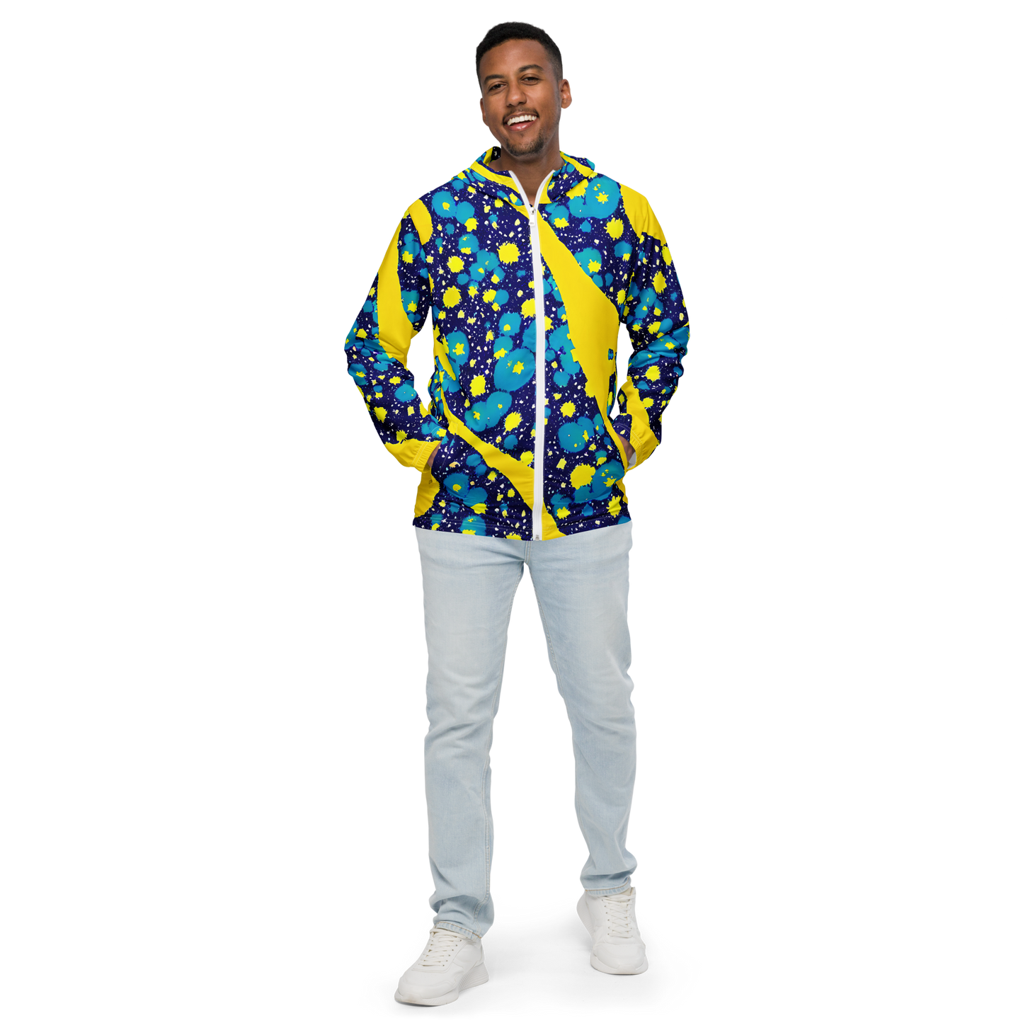 Men's Windbreaker - Starburst Splash