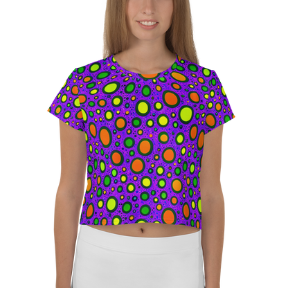 Women's Crop Tee - Luminous Bubbles