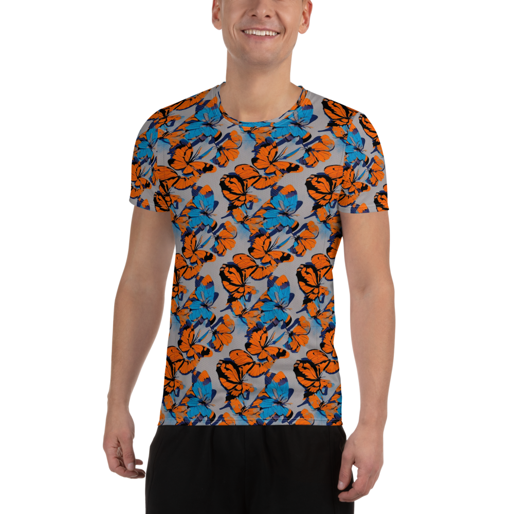 Men's Athletic T-Shirt - Flutter Wave