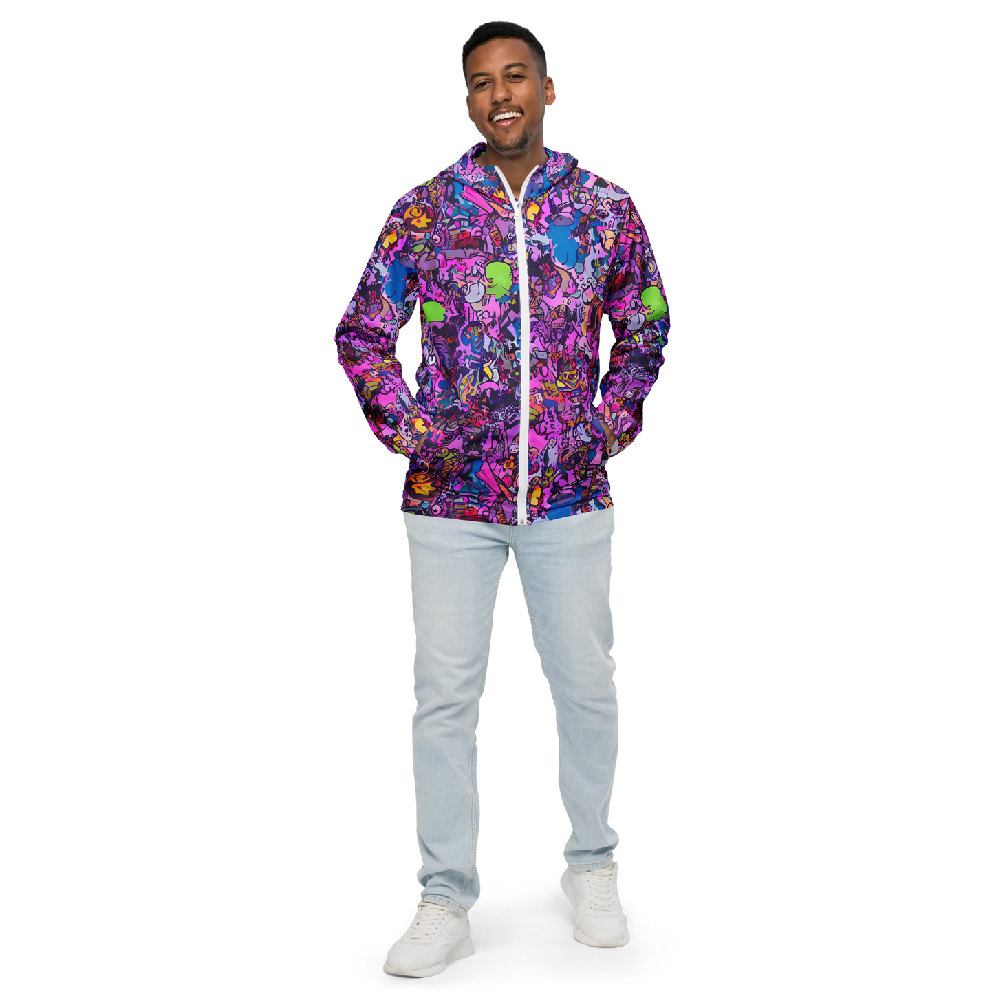 Men's Windbreaker - Chromatic Frenzy