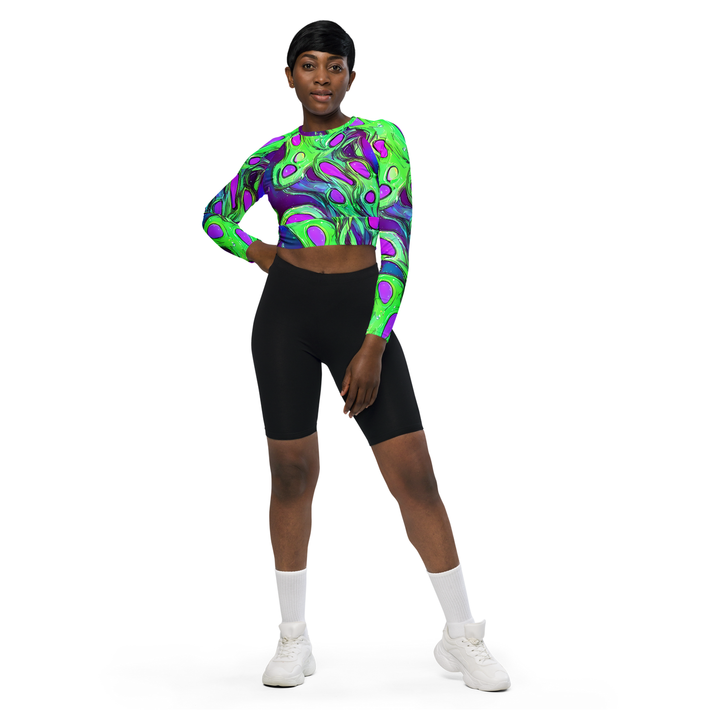 Long Sleeve Crop Top - Funky Mutation