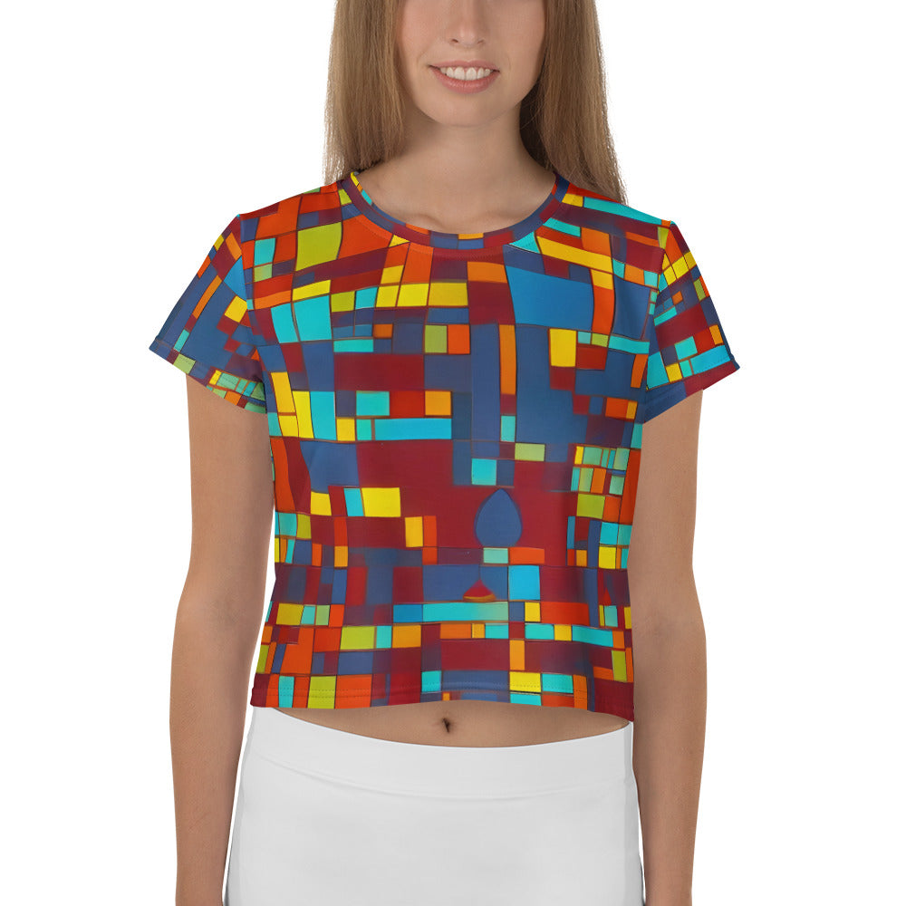 Women's Crop Tee - Astral Grid