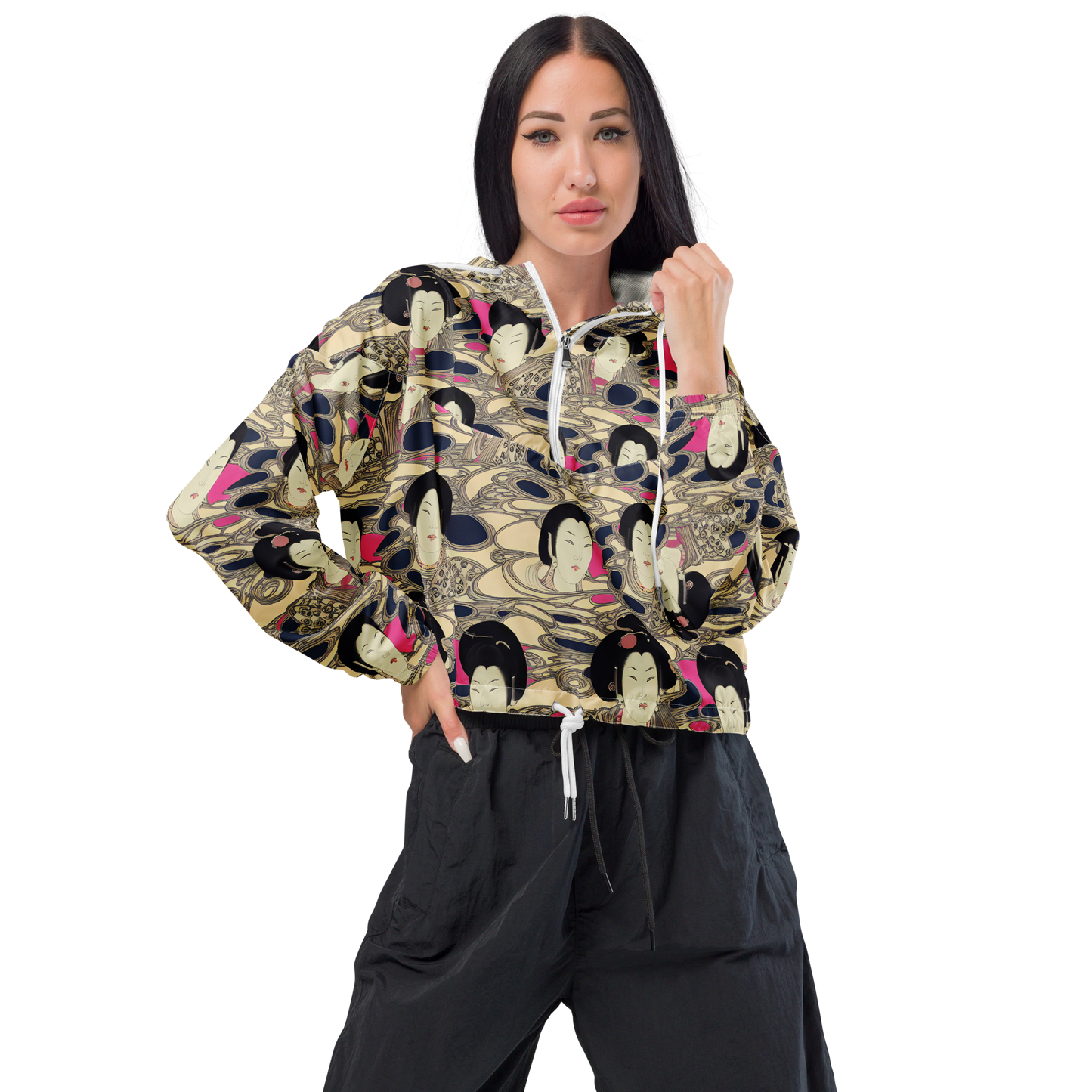 Women's Cropped Windbreaker - Timeless Reverie