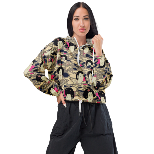 Women's Cropped Windbreaker - Timeless Reverie