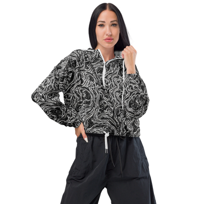 Women's Cropped Windbreaker - Whirlpool Echo