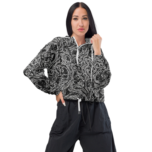 Women's Cropped Windbreaker - Whirlpool Echo