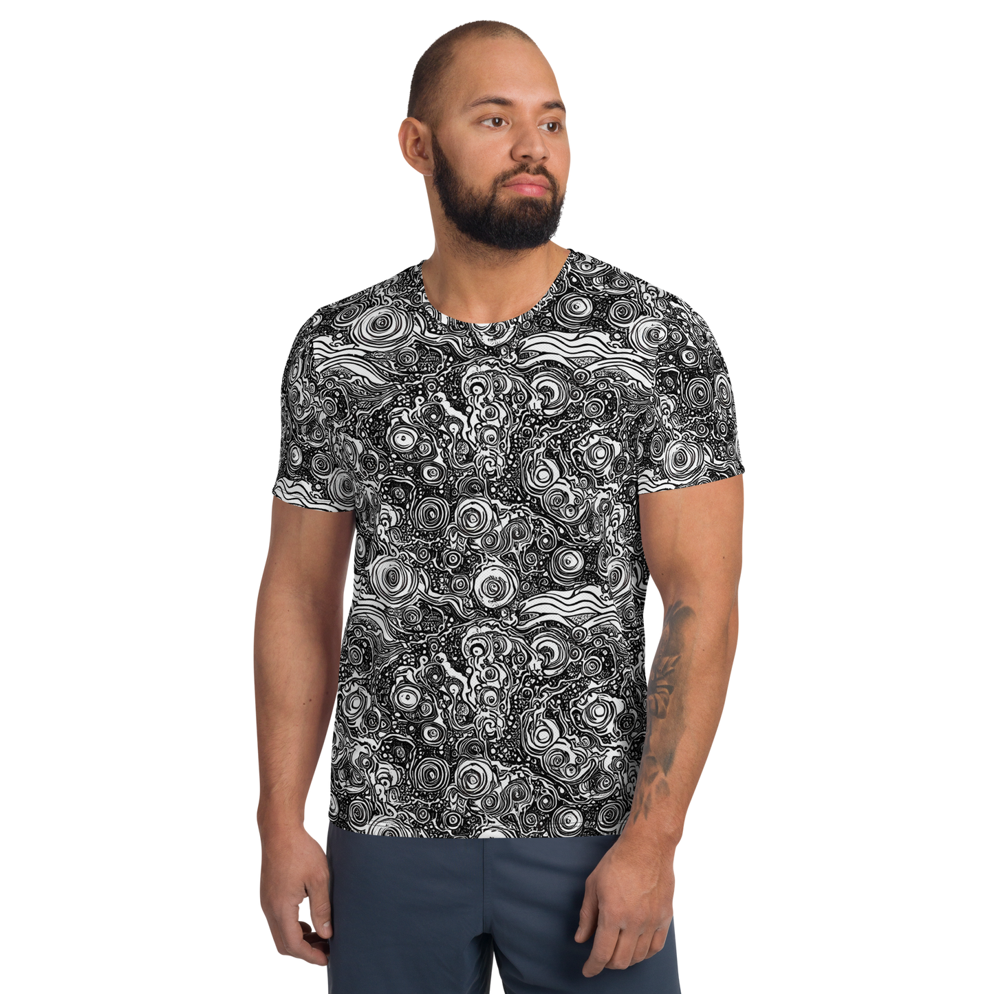 Men's Athletic T-Shirt - Swirling Stories