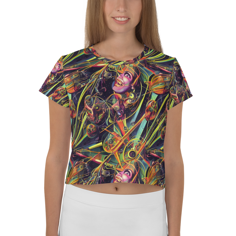 Women's Crop Tee - Psychedelic Deep Space