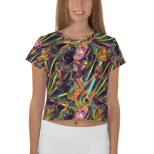 Women's Crop Tee - Psychedelic Deep Space