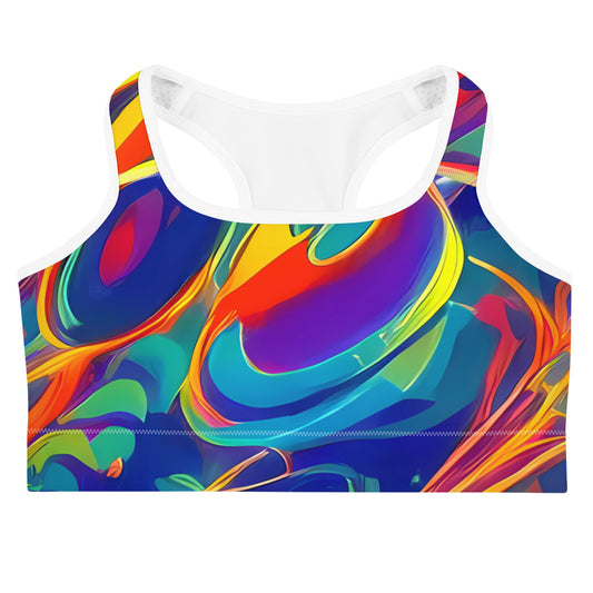Sports Bra - Abstract Blaze