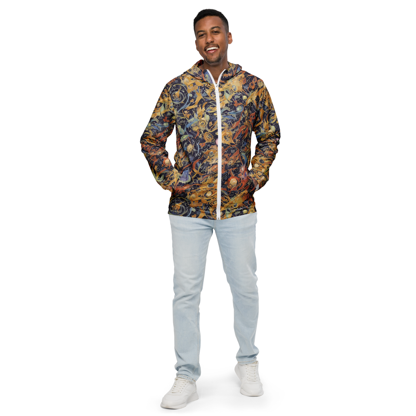 Men's Windbreaker - Quantum Symmetry