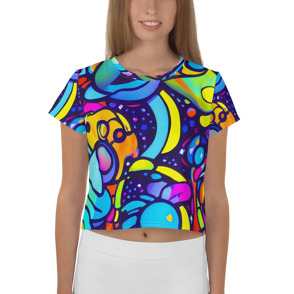 Women's Crop Tee - Neon Graffscape