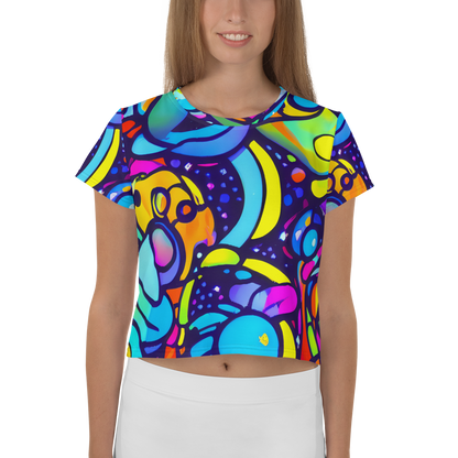 Women's Crop Tee - Neon Graffscape