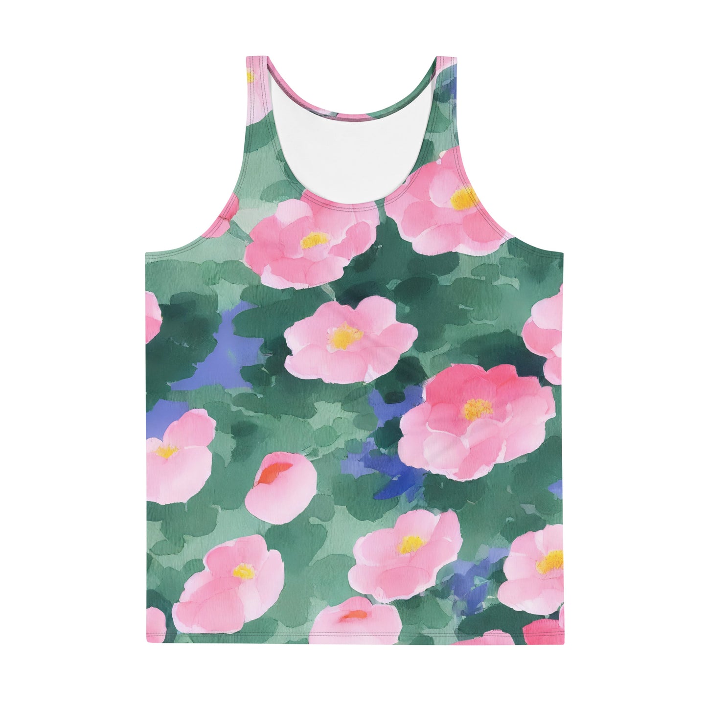 Men's Tank Top - Pink Blossom Serenade