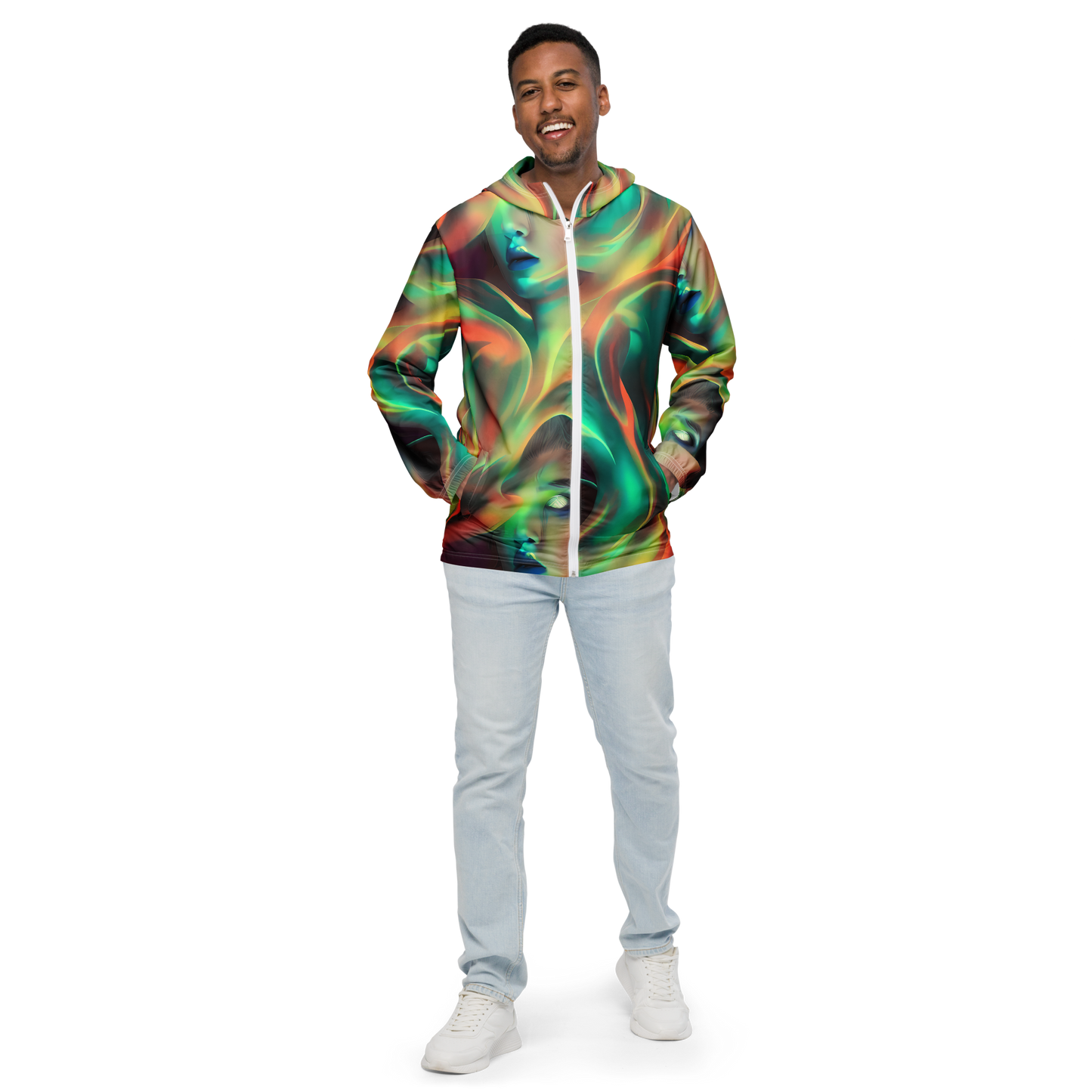 Men's Windbreaker - Soulfire Embrace