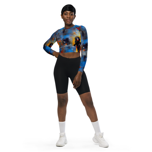 Long Sleeve Crop Top - Neoblock Fusion