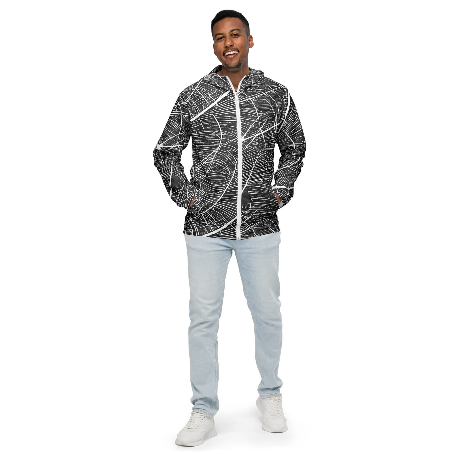 Men's Windbreaker - Silver Echo