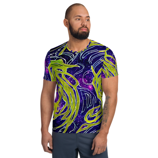 Men's Athletic T-Shirt - Celestial Scribbles