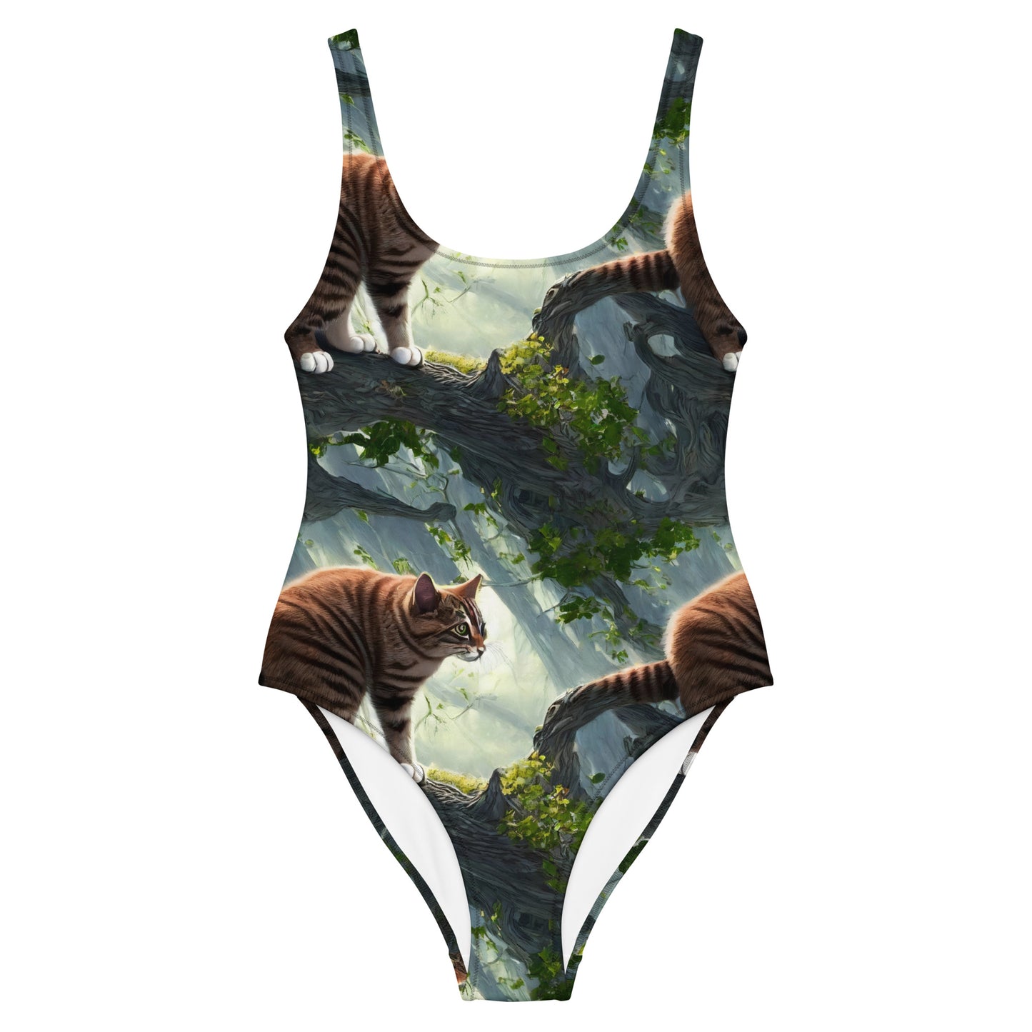 One-Piece Swimsuit - Whiskered Enigma