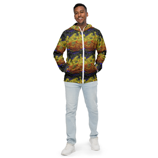 Men's Windbreaker - Dancing Solar Flare