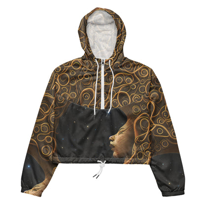 Women's Cropped Windbreaker - Ethereal Coils