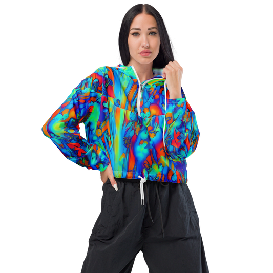 Women's Cropped Windbreaker - Vivid Virtuoso