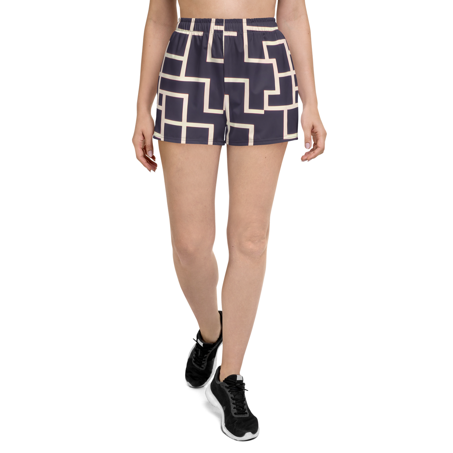 Women’s Athletic Shorts - Gilded Gridlock