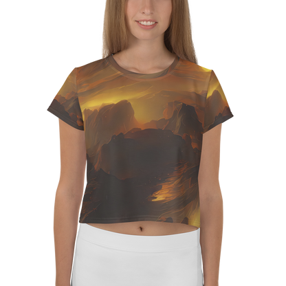 Women's Crop Tee - Sunset Shores