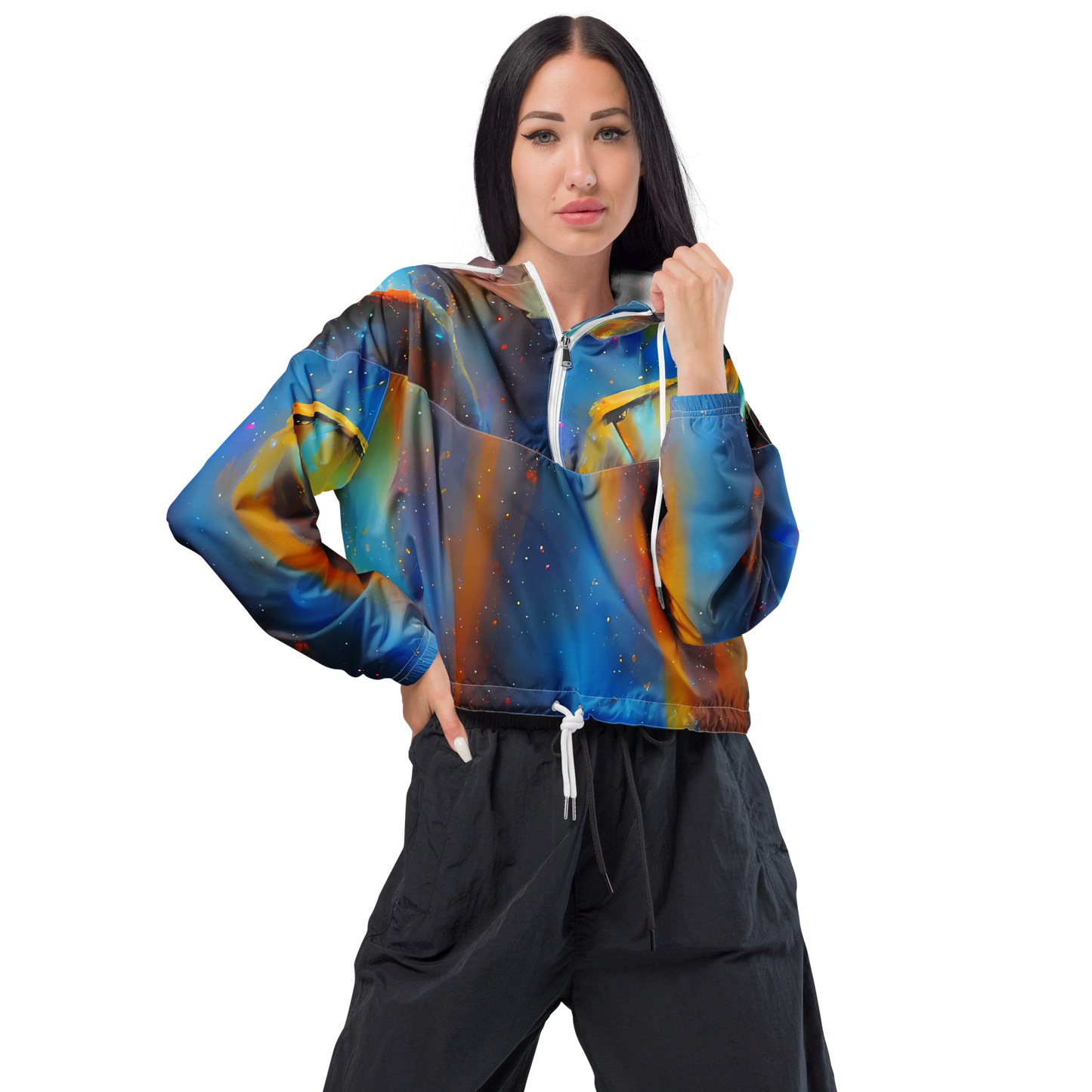 Women's Cropped Windbreaker - Pliique Spectrum