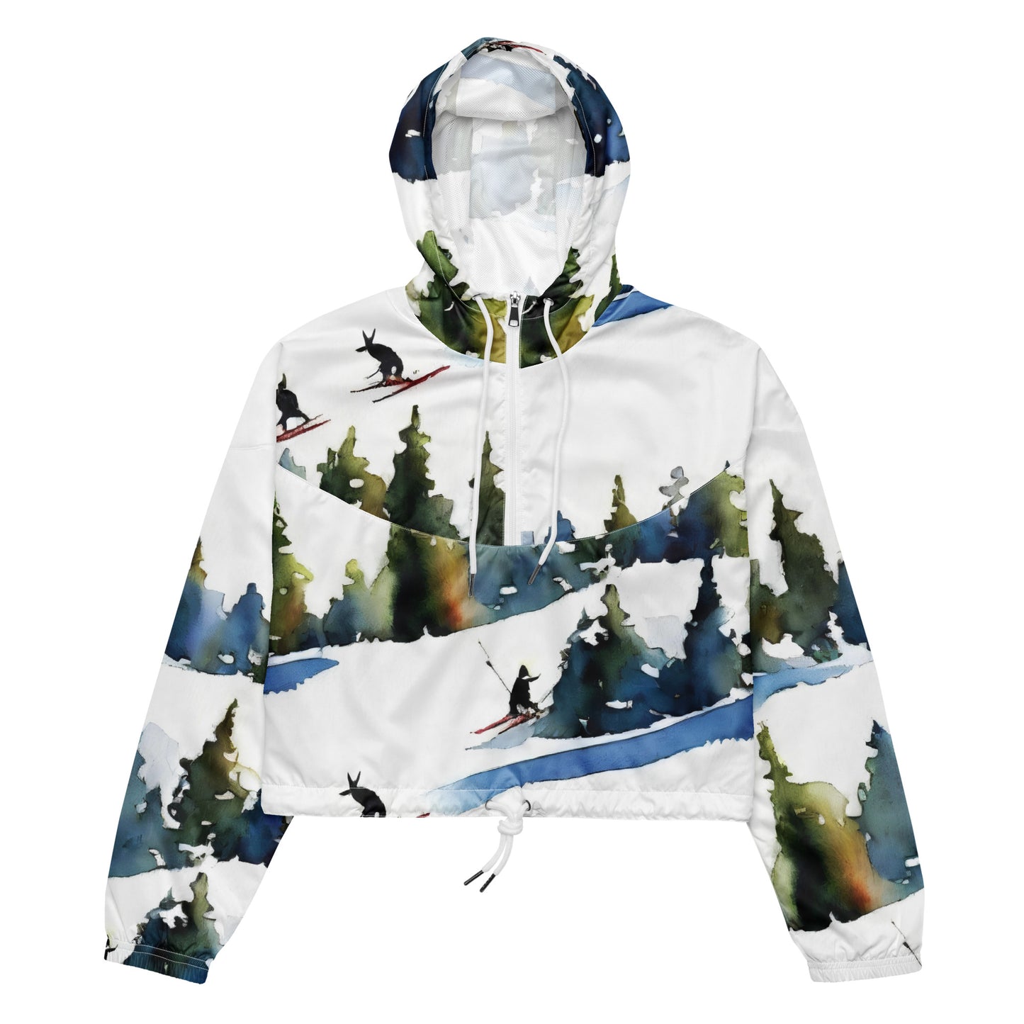 Women's Cropped Windbreaker - Arctic Escape